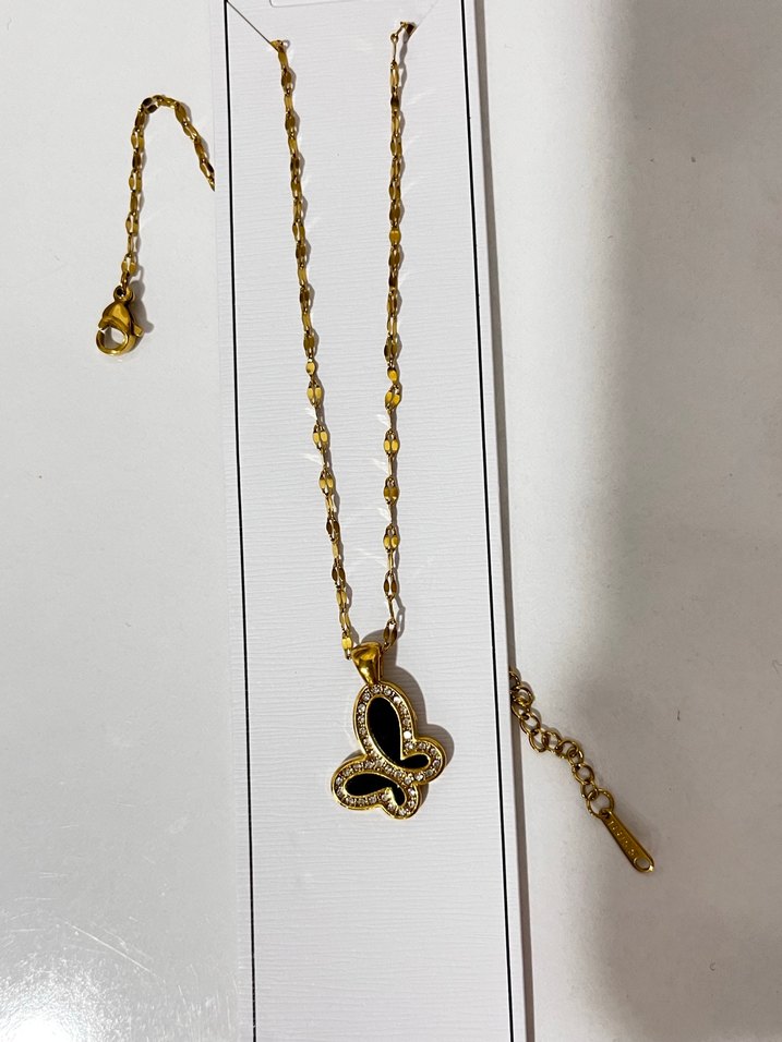 Altın Renk Zincir Detaylı kolye - Görsel 4