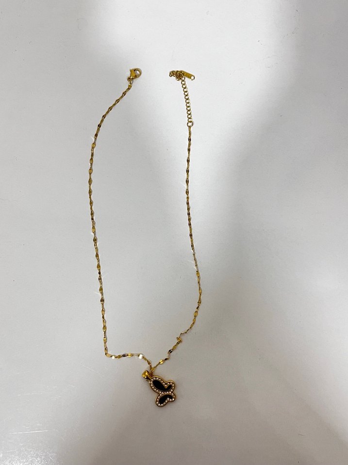 Altın Renk Zincir Detaylı kolye - Görsel 2