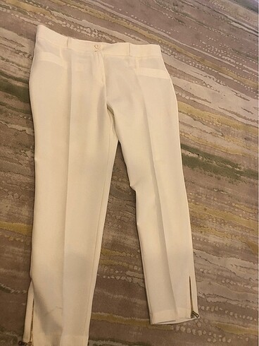 44 Beden beyaz Renk Kumaş pantolon