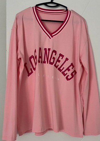 Trendyol & Milla Pembe V Yaka Uzun Kollu Kadın Sweatshirt