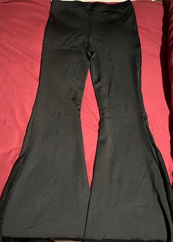 Killstar Siyah Dantel Detayli Gotik İspanyol Paca Pantolon