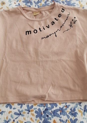 Kız Çocuk Pembe Baskılı Kısa Kollu Tişört - Görsel 5