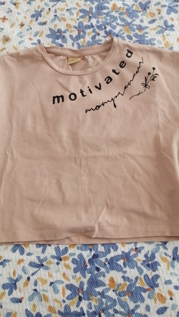 Kız Çocuk Pembe Baskılı Kısa Kollu Tişört - Görsel 5