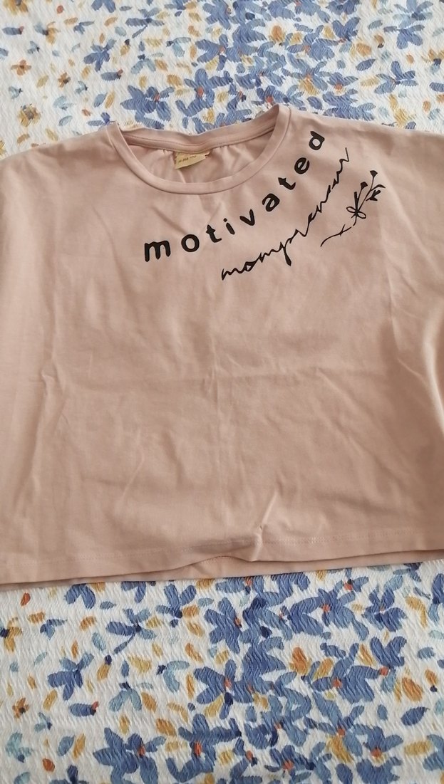 Kız Çocuk Pembe Baskılı Kısa Kollu Tişört - Görsel 2