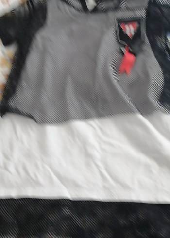 Kapüşonlu siyah beyaz kız çocuk tunik 2li - Görsel 5