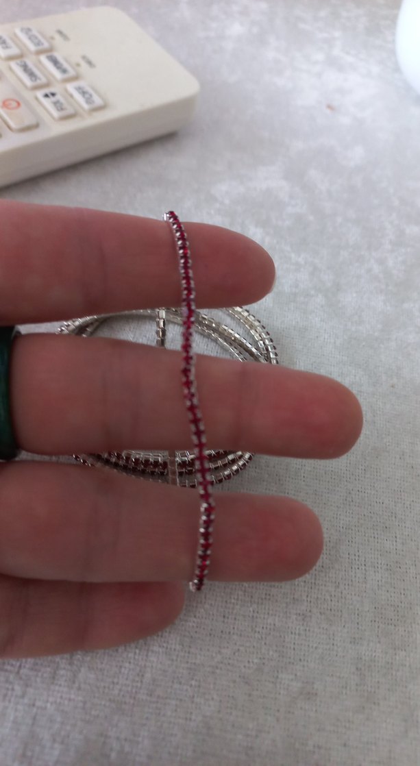 Kırmızı Pullu Yılan Desenli Kadın Bileklik - Görsel 2