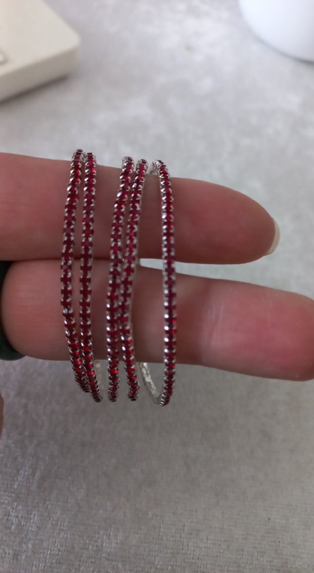 Kırmızı Pullu Yılan Desenli Kadın Bileklik - Görsel 3