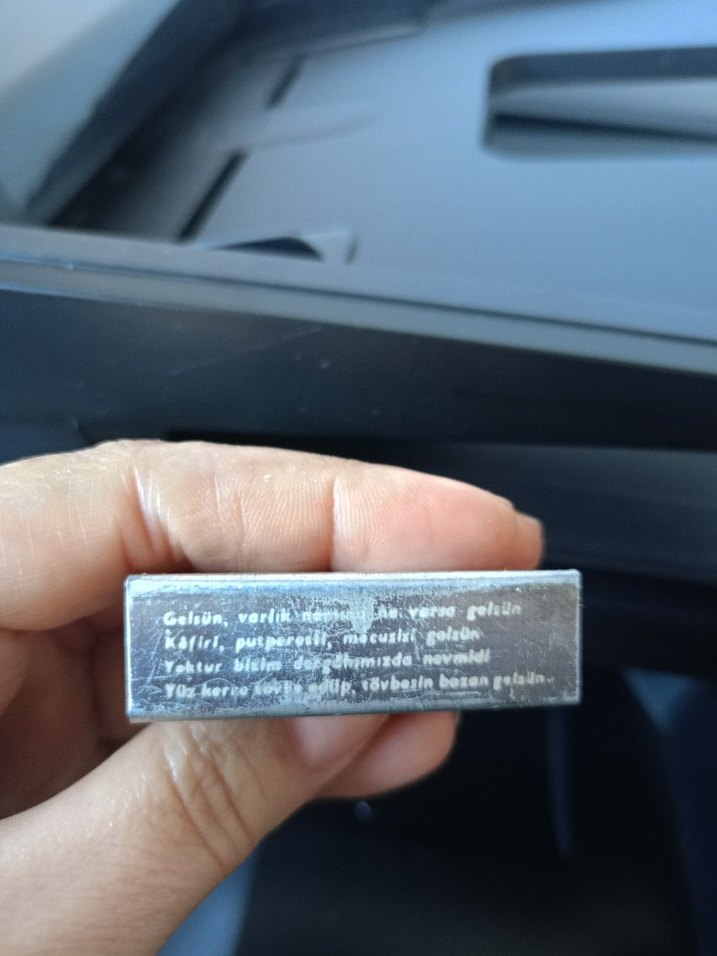 Vintage Metal Kibrit Kabı - Görsel 2