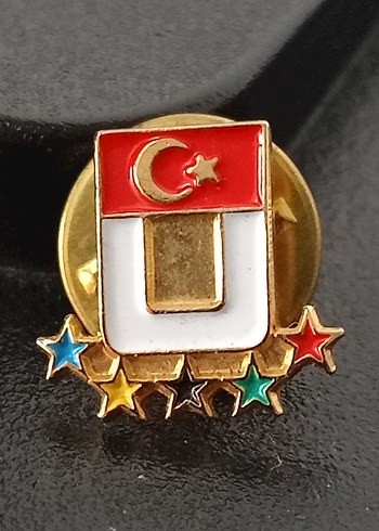 Altın Renkli Türk Bayraklı Rozet - Görsel 7