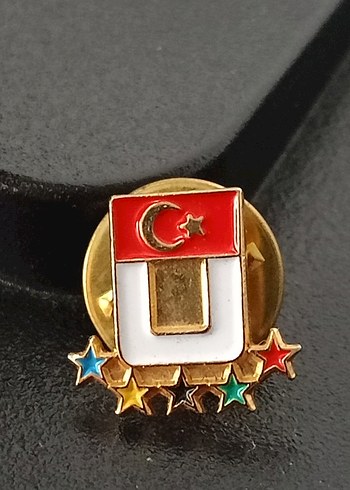 Altın Renkli Türk Bayraklı Rozet - Görsel 4