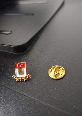 Altın Renkli Türk Bayraklı Rozet - Görsel 6