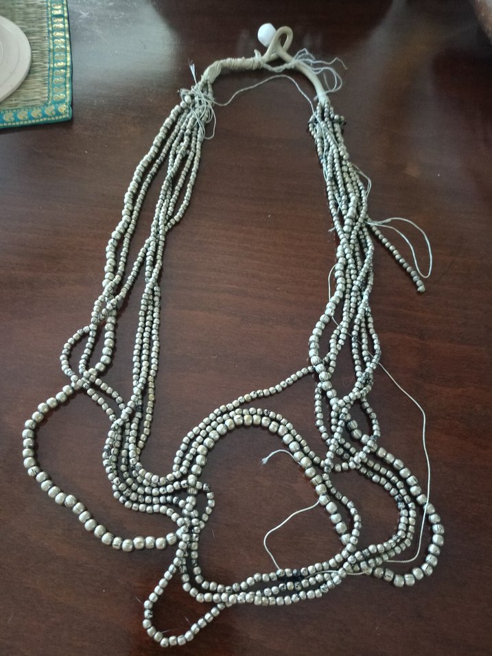 Vintage Metal Boncuklu Şık Kolye — görsel 3/7