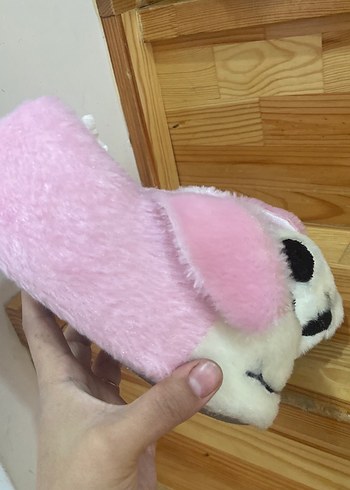 Kızlar için Pembe Peluş Sıcak Terlik - Görsel 2