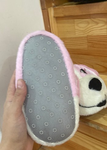 Kızlar için Pembe Peluş Sıcak Terlik - Görsel 3