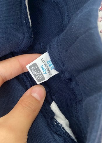9-12 Ay Beden Erkek Çocuk Lacivert Bol Kesim Kot Pantolon