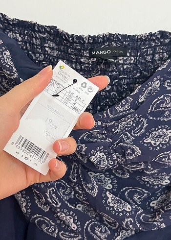 Mango Straplez lacivert elbise - Görsel 7