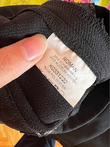 xl Beden siyah Renk Roman marka siyah kumaş pantolon