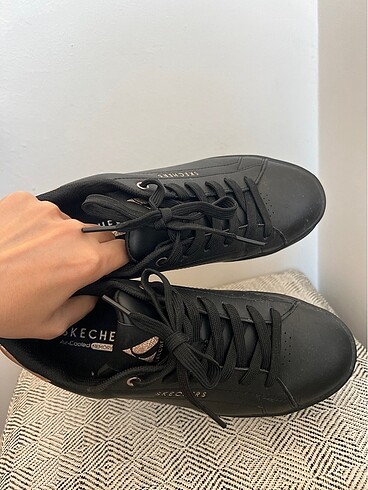 39 Beden siyah Renk Skechers Siyah Spor Ayakkabı