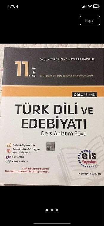 11. Sınıf edebiyat ders anlatım föyü