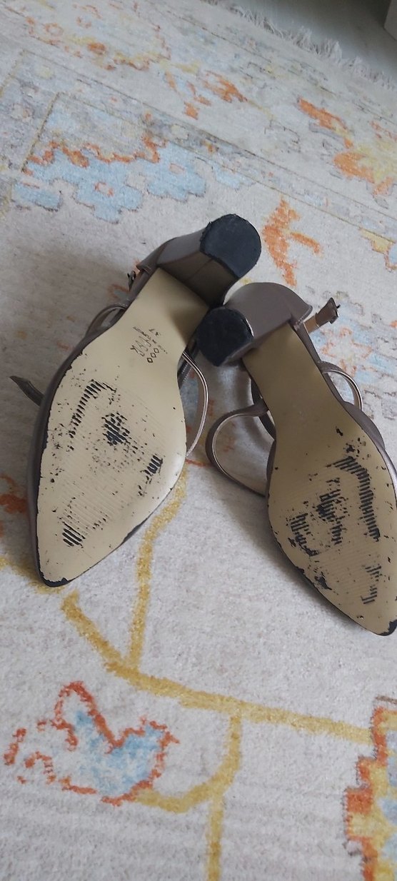 Diger Bej Kemerli Topuklu Kadın Ayakkabı - Görsel 3