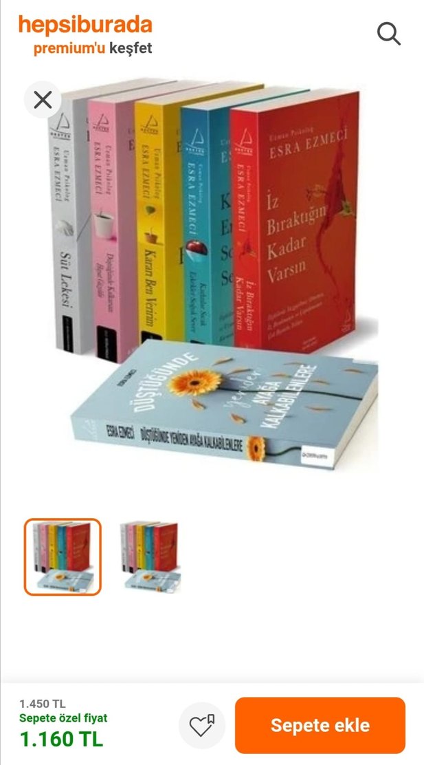 Esra Ezmeci Roman Seti - 5 Kitap defter hediyeli - Görsel 4