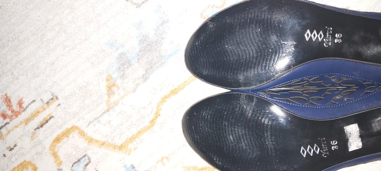 Klasik Lacivert Dantel Topuklu Kadın Ayakkabı - Görsel 4