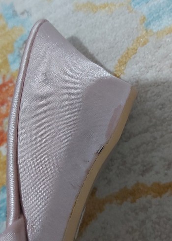 Pembe Kürklü Nakışlı Kadın Terlik - Görsel 4