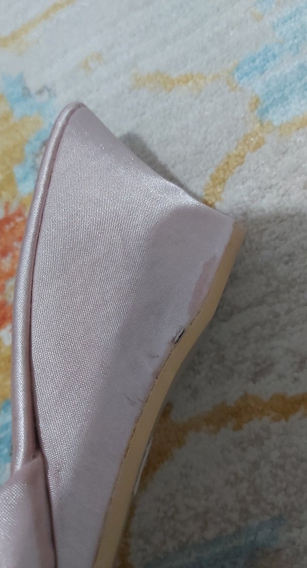 Pembe Kürklü Nakışlı Kadın Terlik - Görsel 4