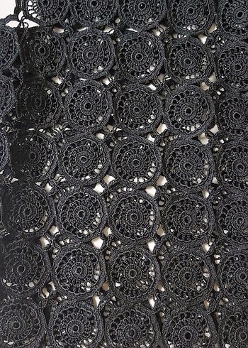 Siyah Dantel Detaylı Kadın Triko Yelek - Görsel 3