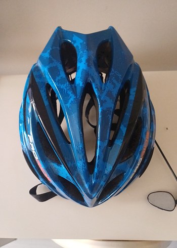 Mavi Biker Motosiklet Kaskı Velcro Bantlı - Görsel 4