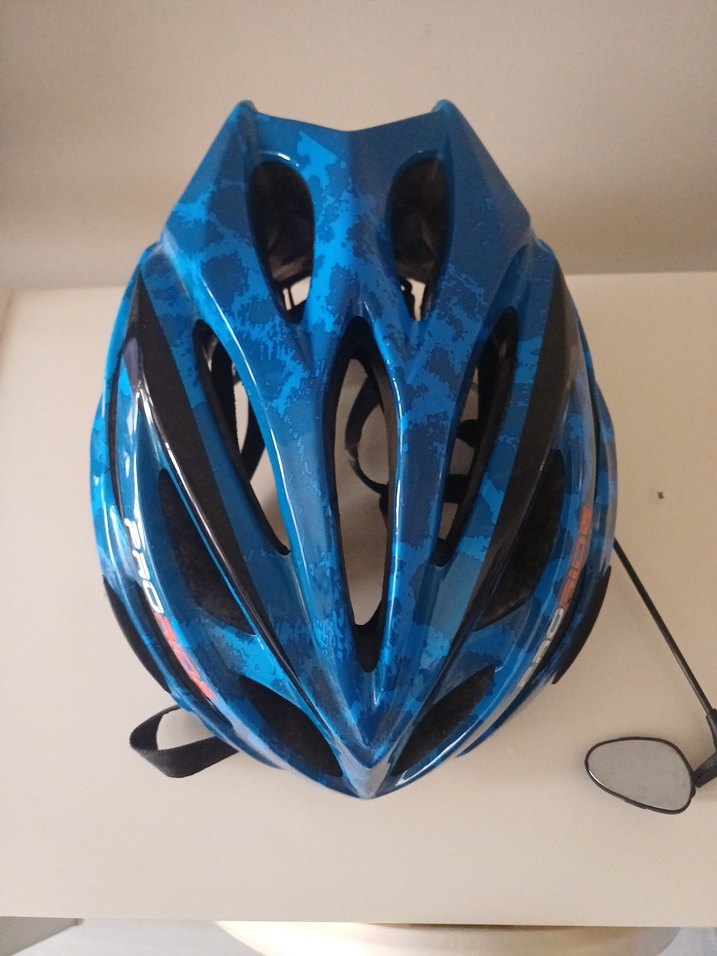 Mavi Biker Motosiklet Kaskı Velcro Bantlı - Görsel 4