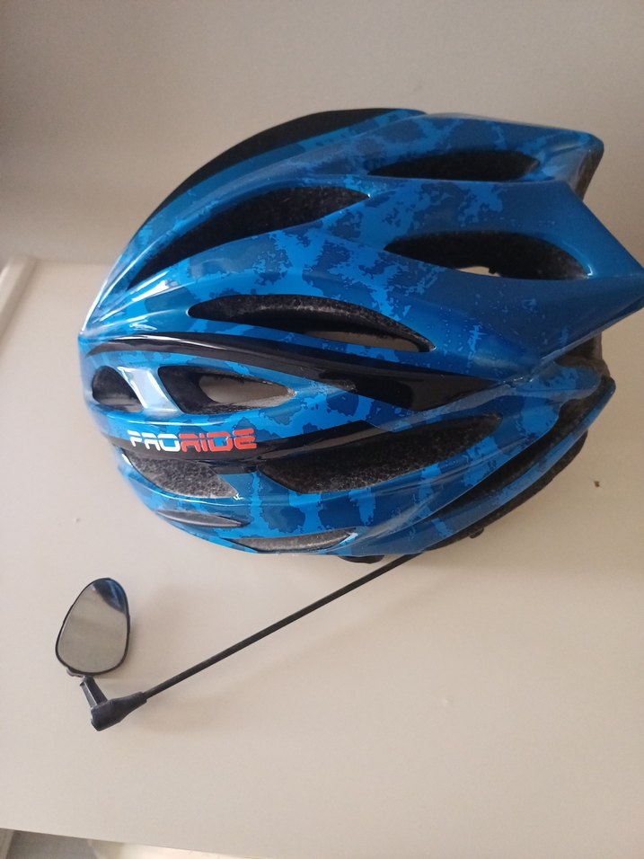 Mavi Biker Motosiklet Kaskı Velcro Bantlı - Görsel 3