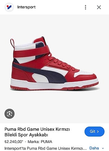 Puma bilekli spor ayakkabı