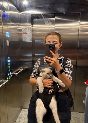 Gri Leopar Desenli Şişme Kedi Kıyafeti