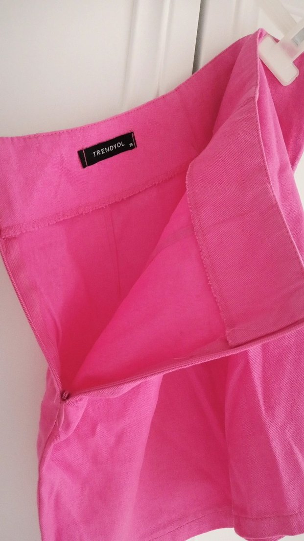 Pembe Keten Mini Etek - Görsel 2