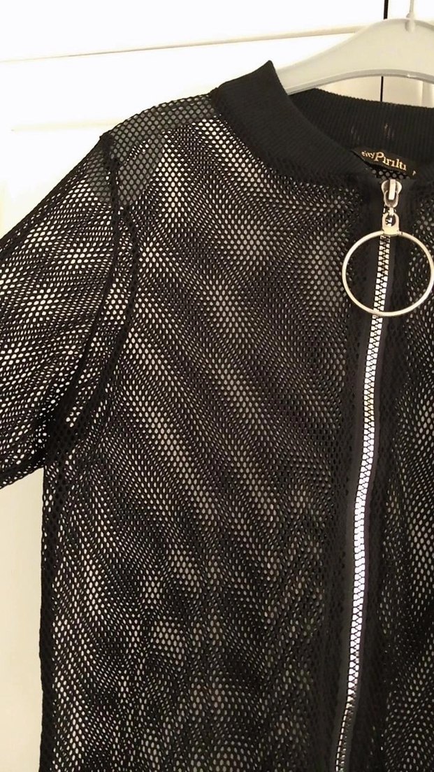 Siyah Fileli Goth Ceket - Görsel 2