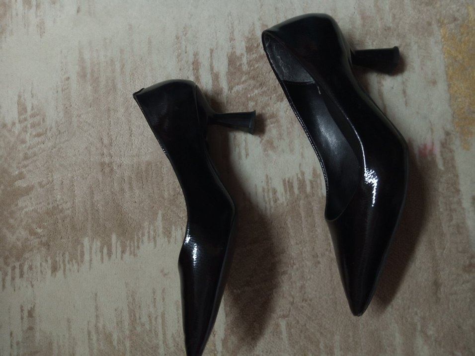 Siyah Stiletto Topuklu Kadın Ayakkabı - Görsel 2