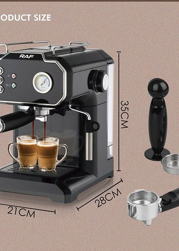 Siyah Espresso Kahve Makinesi - Görsel 4