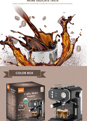 Siyah Espresso Kahve Makinesi - Görsel 3