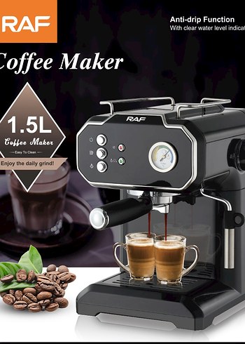 Siyah Espresso Kahve Makinesi - Görsel 5