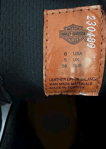 Harley Davidson Siyah Deri 38 bayan bot - Görsel 3