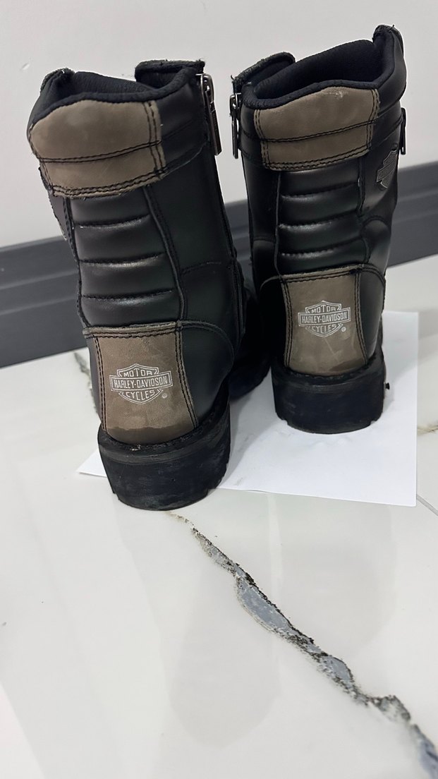 Harley Davidson Siyah Deri 38 bayan bot - Görsel 5