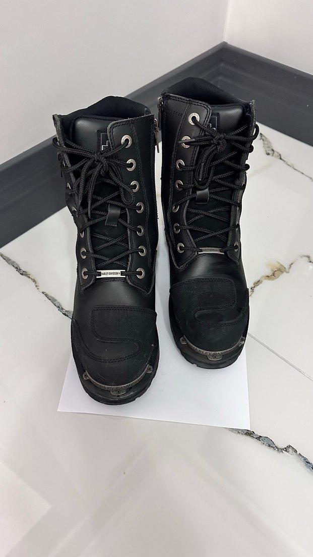 Harley Davidson Siyah Deri 38 bayan bot - Görsel 2