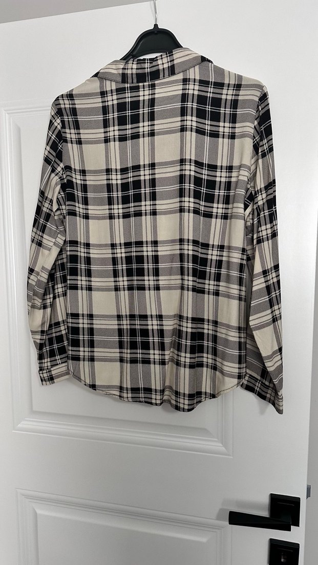 Düğmeli Ekose Gömlek Kadın - Görsel 2