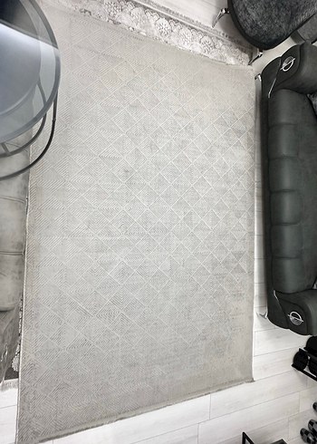 Gri Modern Düz Halı boyu 3 eni 2 metre - Görsel 6