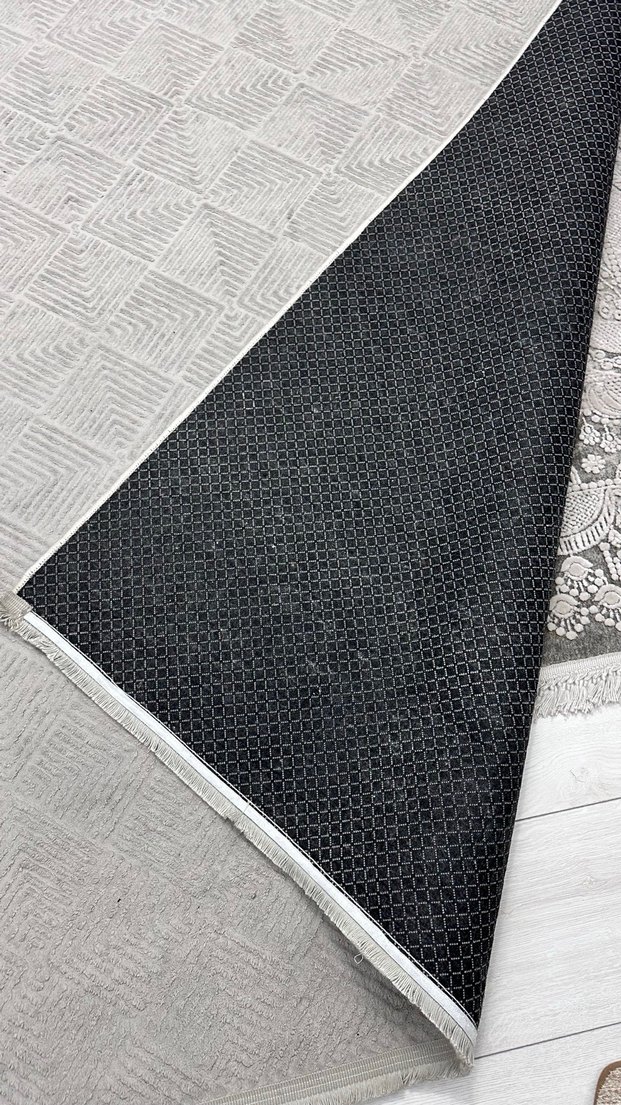 Gri Modern Düz Halı boyu 3 eni 2 metre - Görsel 4