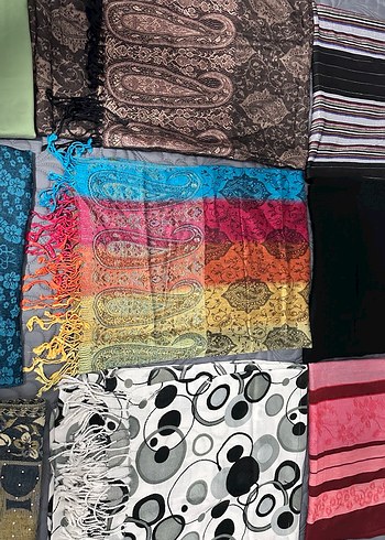 Bohem Çok Renkli Kadın Şal - Görsel 3