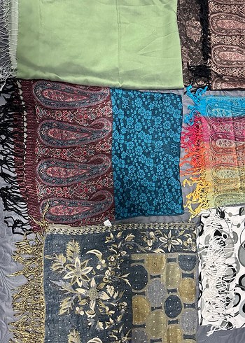 Bohem Çok Renkli Kadın Şal - Görsel 4