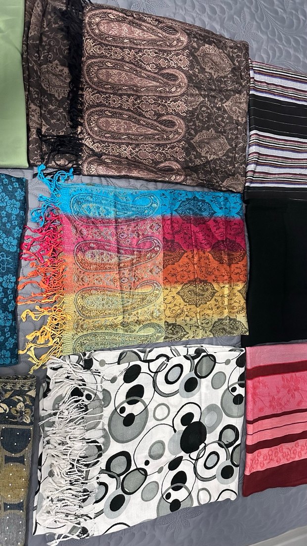 Bohem Çok Renkli Kadın Şal - Görsel 3