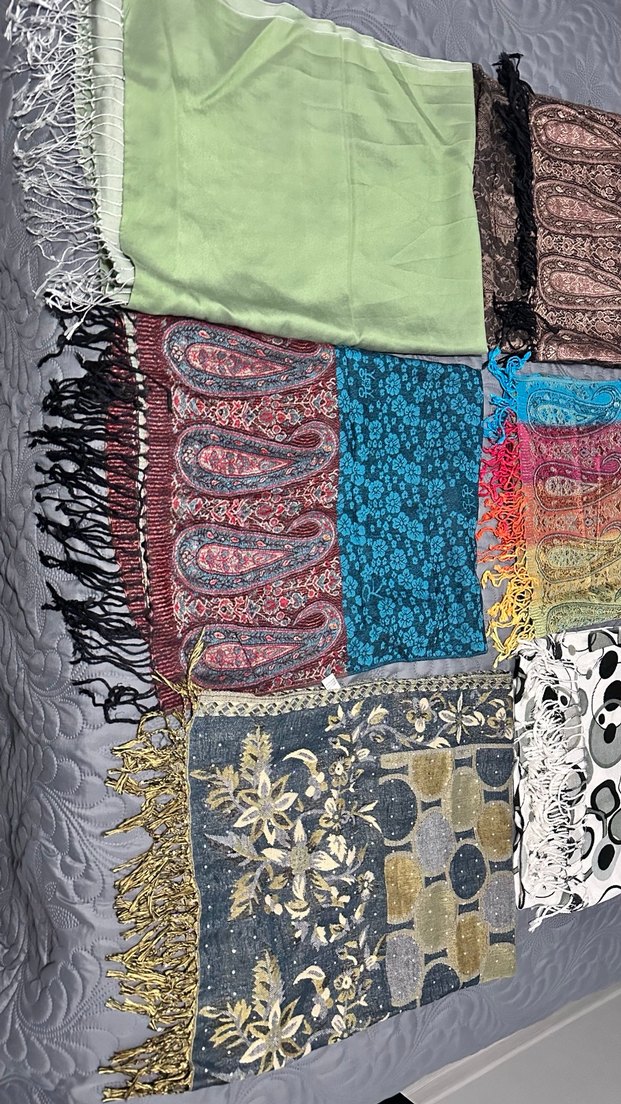 Bohem Çok Renkli Kadın Şal - Görsel 5